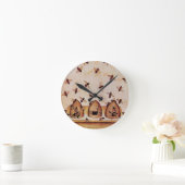 蜂蜜の蜂、養蜂家 ラウンド壁時計 (ホーム)