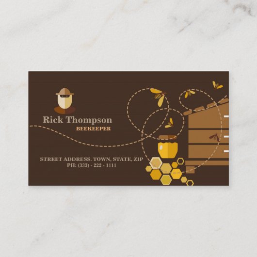 蜂蜜の販売人/養蜂家の蜂の販売人の店の農家 名刺 (正面)