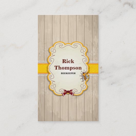 蜂蜜の販売人/養蜂家の蜂の農場の農家 名刺 (正面)