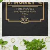 蜂蜜の販売者 キッチンタオル (折り畳み)