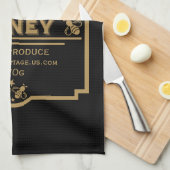 蜂蜜の販売者 キッチンタオル (四つ折り)