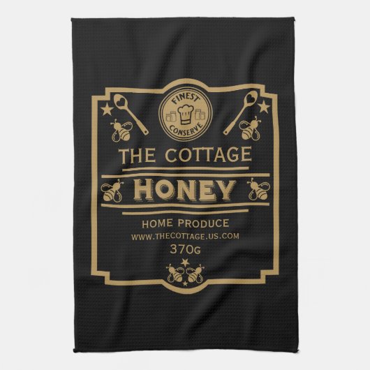 蜂蜜の販売者 キッチンタオル (縦)