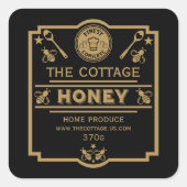 蜂蜜の販売者 スクエアシール (正面)