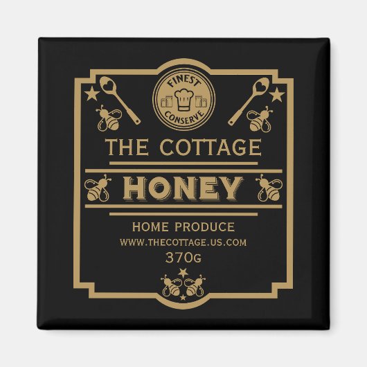 蜂蜜の販売者 マグネット (正面)