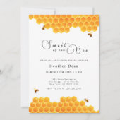 蜂蜜の赤ちゃんシャワー缶のミニマリスト甘い 招待状 (正面)