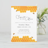 蜂蜜の赤ちゃんシャワー缶のミニマリスト甘い 招待状 (スタンド正面)