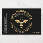 蜂蜜の防水食品ラベル(2 x 3") フードラベル (シングルラベル)