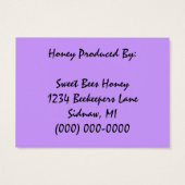 蜂蜜の養蜂家製品ギフトラベルカード事業 (裏面)