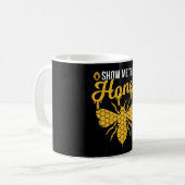 蜂蜜の養蜂蜂おもしろい愛の巣を見せて コーヒーマグカップ (正面左)