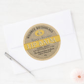 蜂蜜の香りクラフトビーズワックスリップバ点々のあるル縁どム ラウンドシール (封筒)