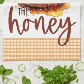 蜂蜜の黄色いギンガムを見せてくれ キッチンタオル (折り畳み)