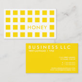 蜂蜜の黄色くモダンな正方形 名刺 (正面/裏面)