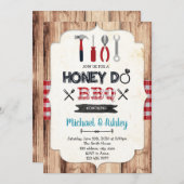 蜂蜜はbbqのパーティの招待状をします 招待状 (正面/裏面)