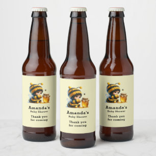蜂蜜を使ったかわいい女の子パーティー ビールラベル