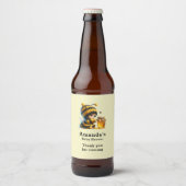 蜂蜜を使ったかわいい女の子パーティー ビールラベル (正面)
