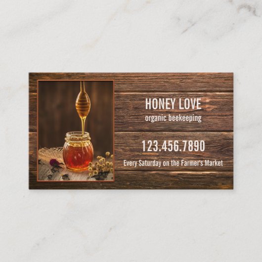 蜂蜜オーガニック養蜂名刺 名刺 (正面)