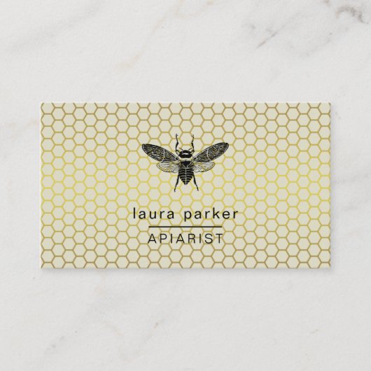 蜂蜜セラーアピアリストライムイエローヘキサゴン 名刺 (正面)