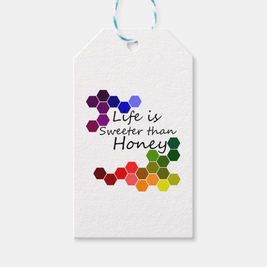 蜂蜜テーマ前向き語 ギフトタグ (正面)