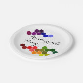 蜂蜜テーマ前向き語 ペーパープレート (アングル)