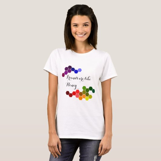蜂蜜テーマ前向き語 Tシャツ (正面フル)