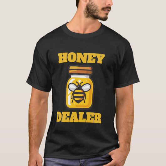 蜂蜜ディーラー養蜂家Bee Hispeer Beekeeper Hon Tシャツ (正面)