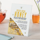 蜂蜜ビジネスのプロモーション写真とミツバチのバナー 台座サイン (インサイチュ)