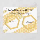 蜂蜜ベビーの性別が現れるDIYスクラッチカード 案内ポストカード (正面)