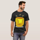 蜂蜜ポットとミツバチ Tシャツ (正面フル)