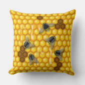 蜂蜜ミツバチの巣蜂 クッション (正面)