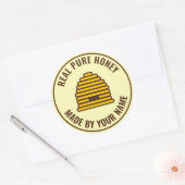 蜂蜜メーカーのための蜂の巣串ロゴjarシール ラウンドシール (封筒)