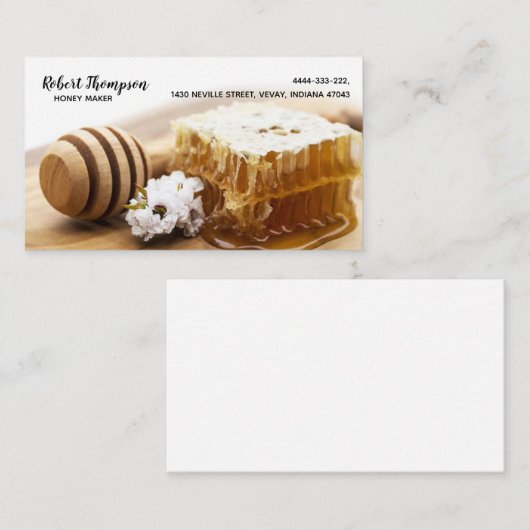 蜂蜜メーカーの養蜂家の蜂マスターの蜂食べる人Apiaris 名刺 (正面/裏面)