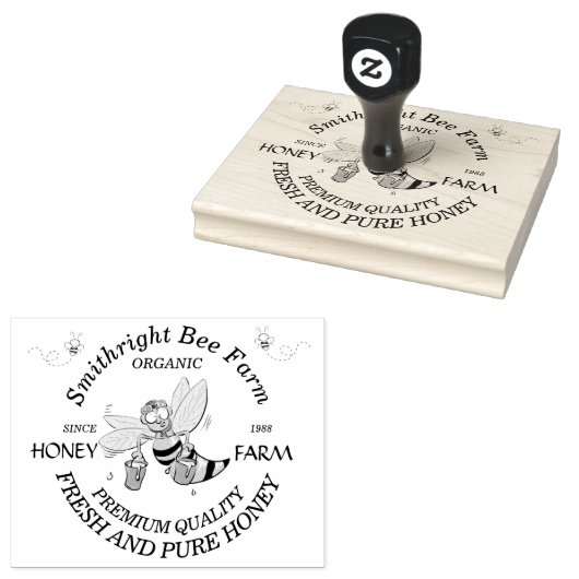 蜂蜜ラバースタンプのバケツ付きミツバチ農場 ラバースタンプ (押印)
