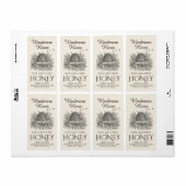 蜂蜜ヴィンテージ串と蜂の出荷ラベル ラベル (フルシート)