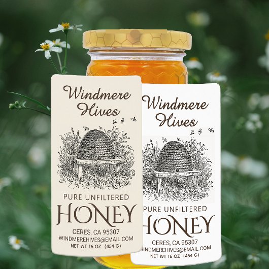 蜂蜜ヴィンテージ串と蜂の出荷ラベル ラベル