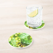 蜂蜜採取花粉抽象芸術印象派 コースター (側面)