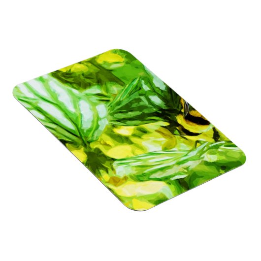 蜂蜜採取花粉抽象芸術印象派 マグネット (右側)