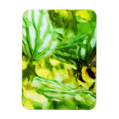 蜂蜜採取花粉抽象芸術印象派 マグネット (縦)