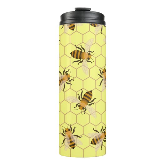 蜂蜜救蜂、蜂類、蜂のパターン タンブラー (正面)