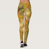 "蜂蜜森林"、のLeric Dax著プリントの花のレギンス レギンス (裏面)