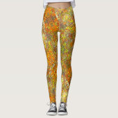 "蜂蜜森林"、のLeric Dax著プリントの花のレギンス レギンス (正面)