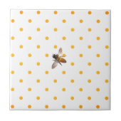 蜂蜜蜂と水玉 タイル (正面)