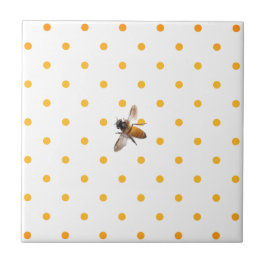 蜂蜜蜂と水玉 タイル