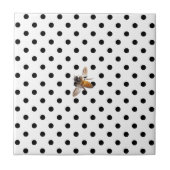 蜂蜜蜂と水玉 タイル (正面)