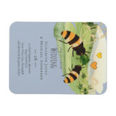 蜂蜜蜂のビークキー結婚パーズズ マグネット (横)