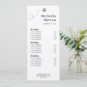 蜂蜜蜂の価格表またはサービスカード 招待状 (スタンド正面)