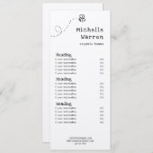 蜂蜜蜂の価格表またはサービスカード 招待状 (正面/裏面)