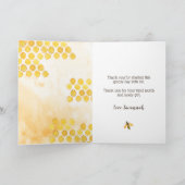 蜂蜜蜂折りサンキューカード蜂とひまわり サンキューカード (内部)