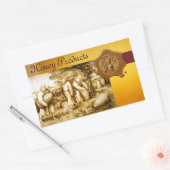 蜂蜜蜂、ブラウンワックスシール 長方形シール (封筒)