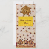 蜂蜜蜂、養蜂家アピアリスト茶色のワックスシール (裏面)