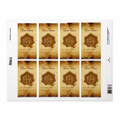 蜂蜜蜂、養蜂家茶色ワックスシールパーチメント ラベル (フルシート)